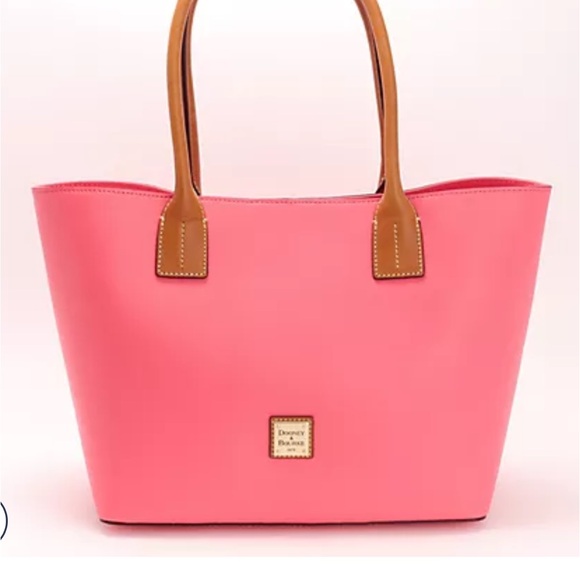 Dooney & Bourke Medium Russel tote, Saffiano leather, color  Bubblegum pink💕 - Picture 7 of 14